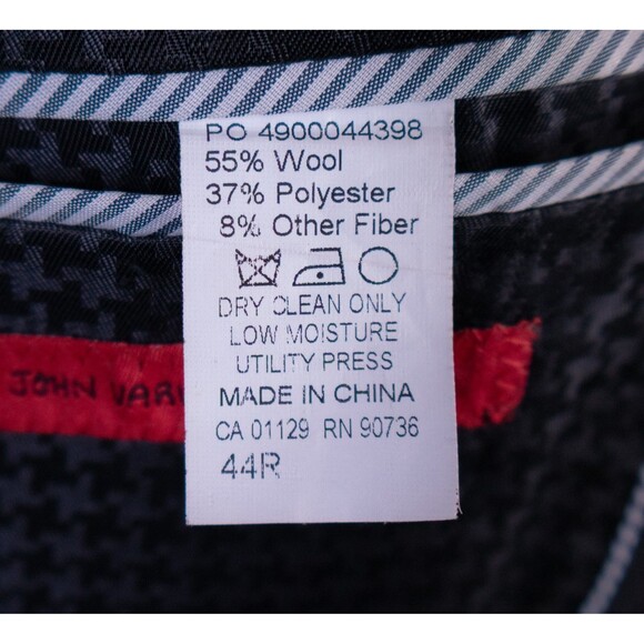 JOHN VARVATOS Blazer Sport Coat Casual Jacket Size 44R Gray Striped Wool Blend - Picture 11 of 13